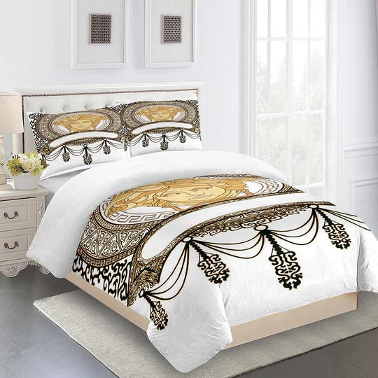 Versace bed set White and Gold