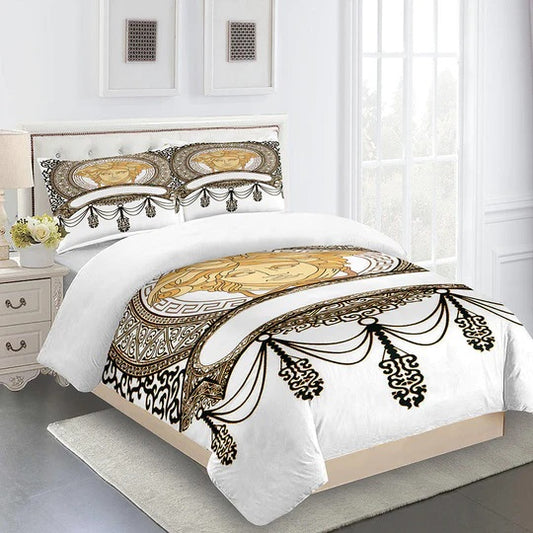 Versace bed set White and Gold