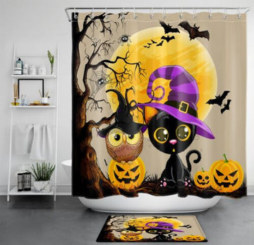 Halloween shower curtain