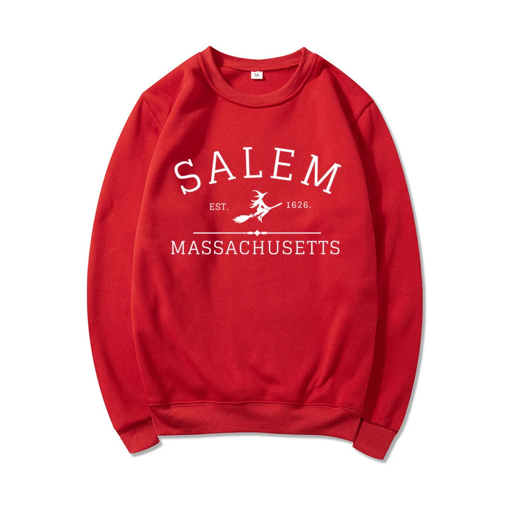 Salem Massachusetts Crewneck Halloween Sweatshirt Salem Witch