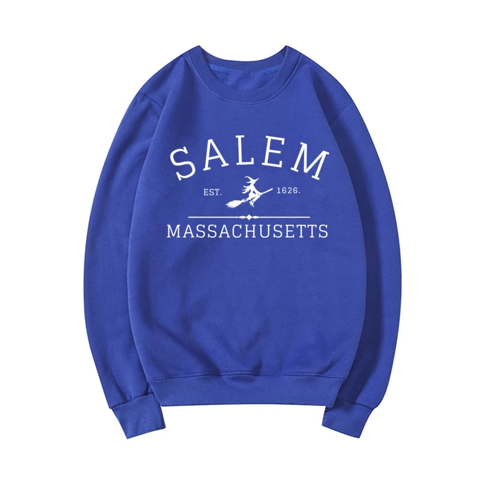 Salem Massachusetts Crewneck Halloween Sweatshirt Salem Witch