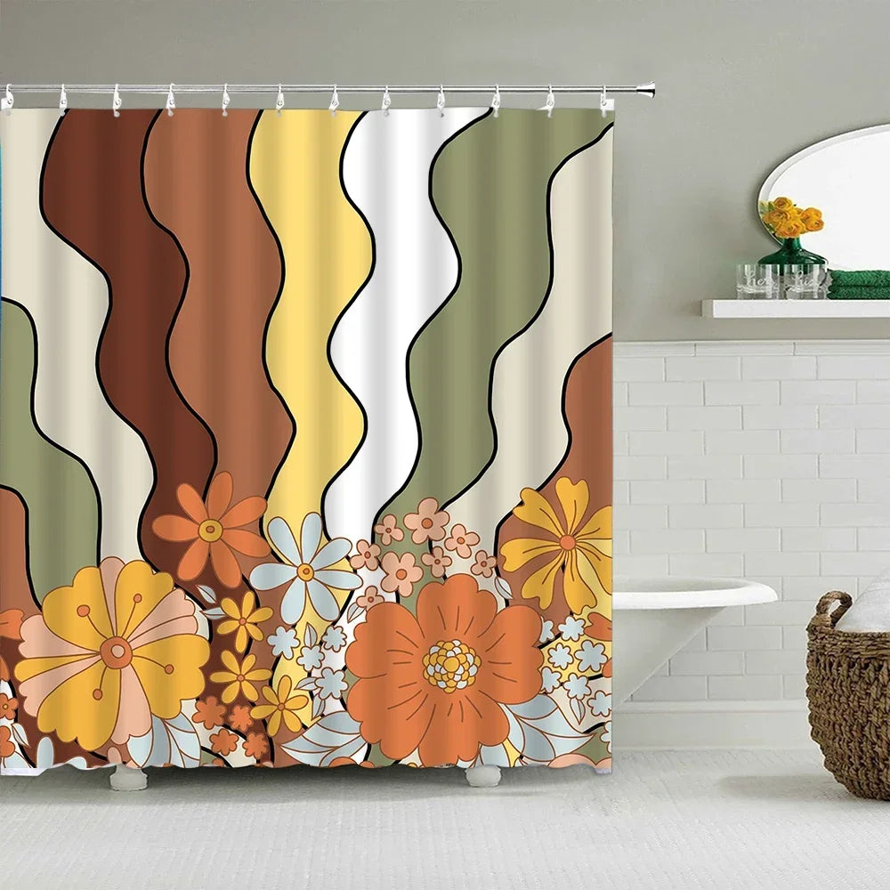 art deco shower curtain