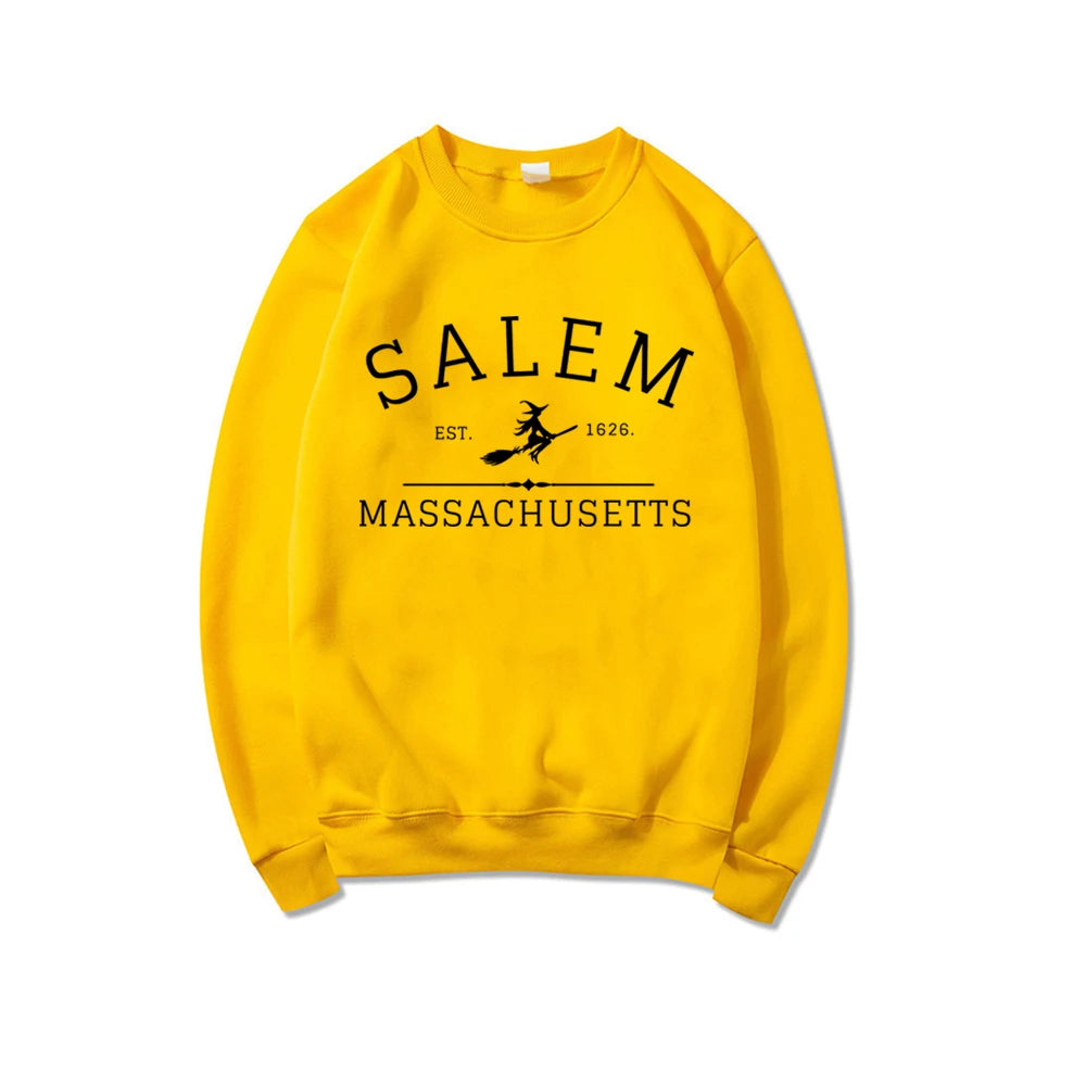 Salem Massachusetts Crewneck Halloween Sweatshirt Salem Witch