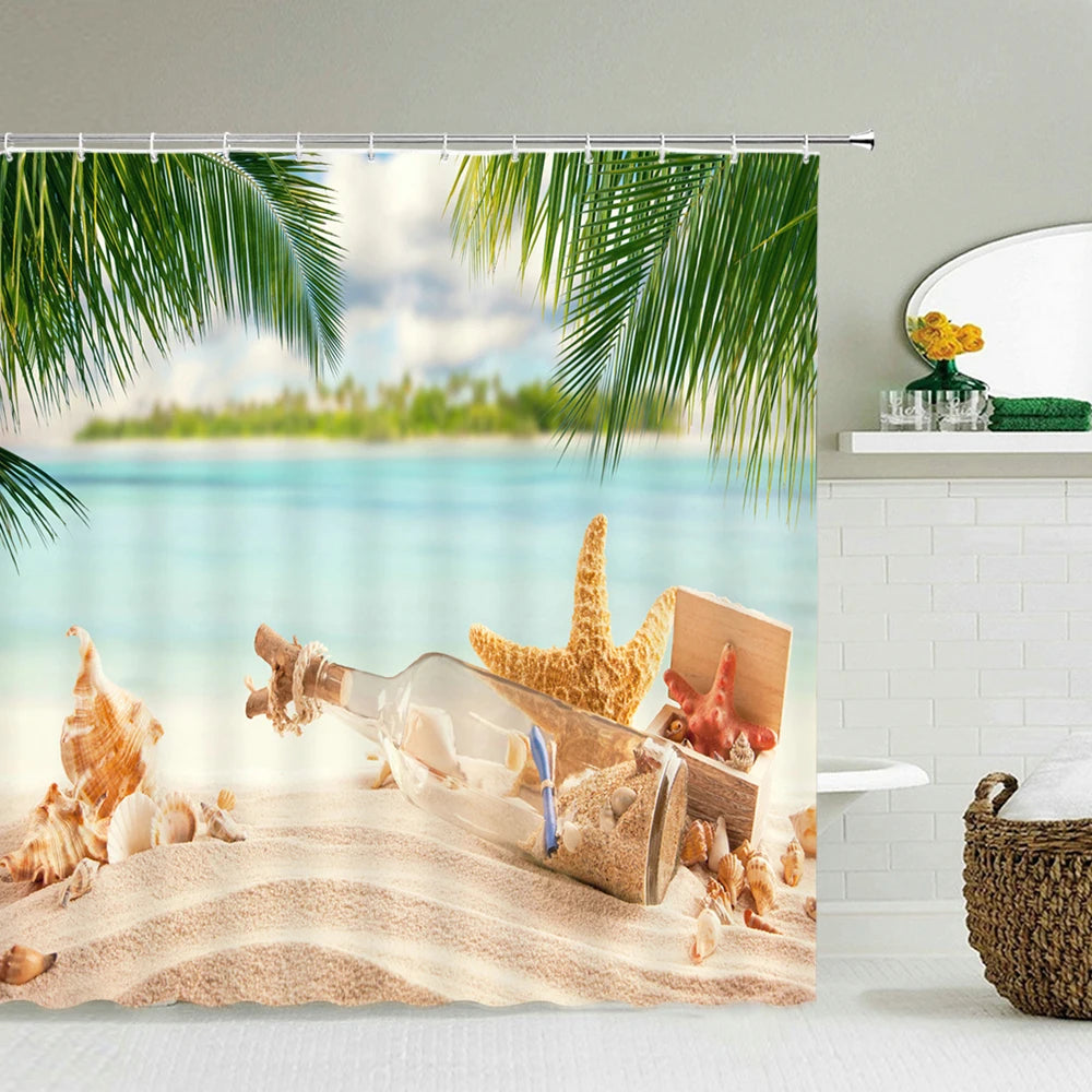 beach shower curtain