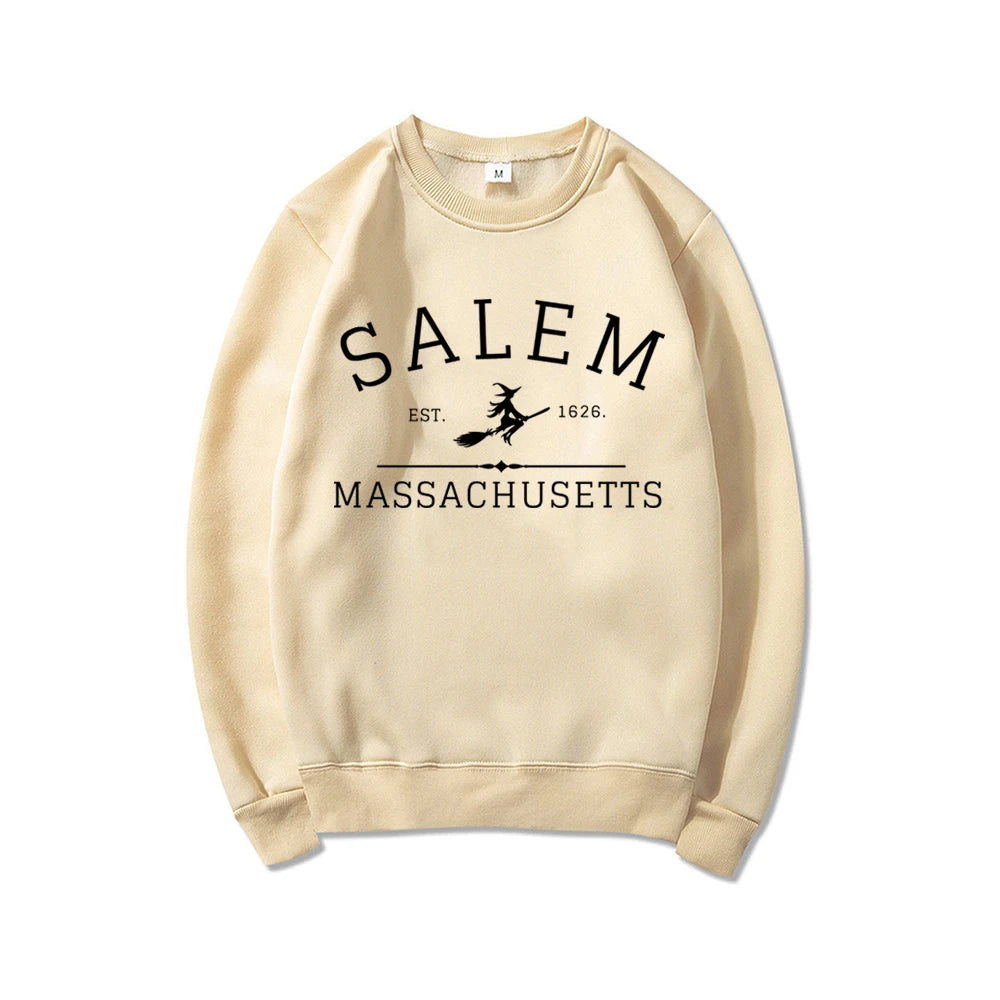 Salem Massachusetts Crewneck Halloween Sweatshirt Salem Witch