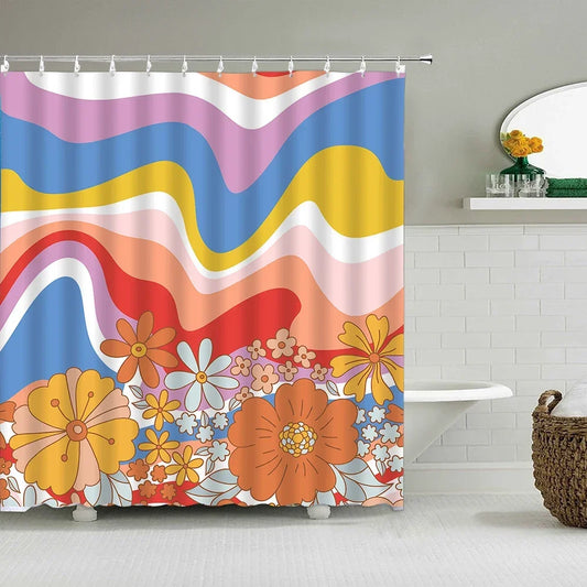 art deco shower curtain