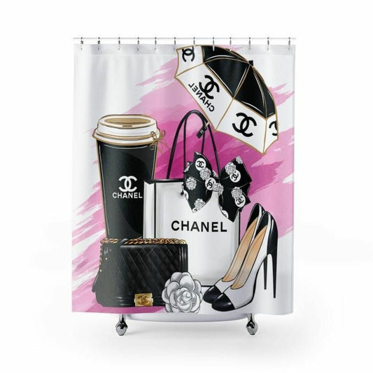 Chanel shower curtain