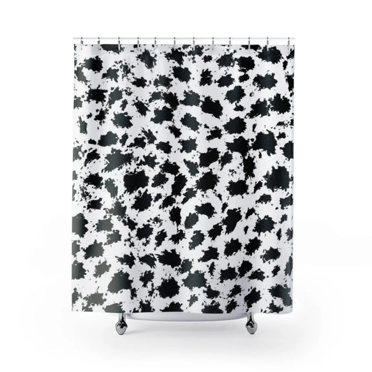 black and white shower curtain