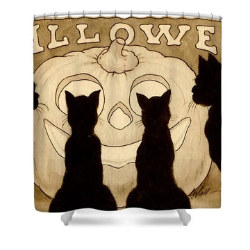 Halloween shower curtain