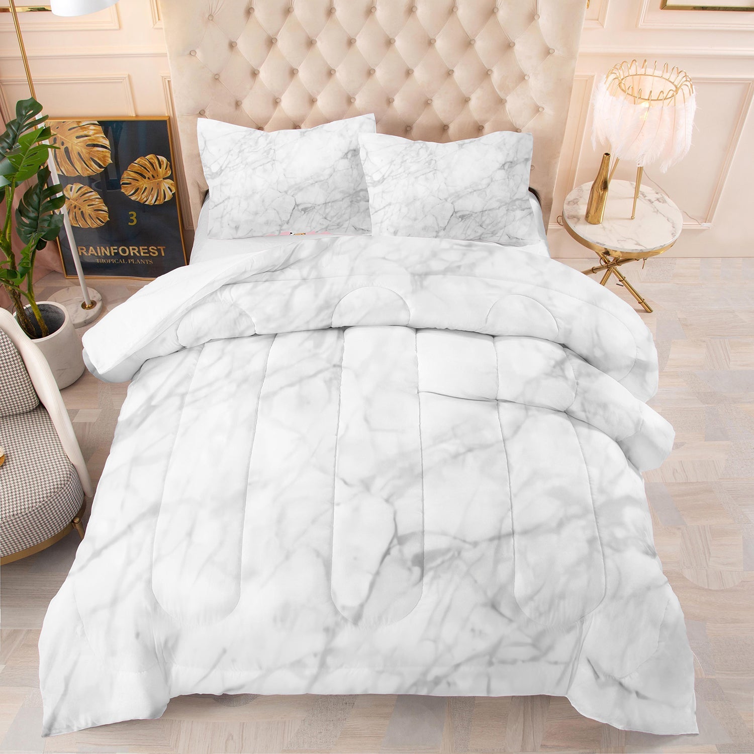 marble comforter set