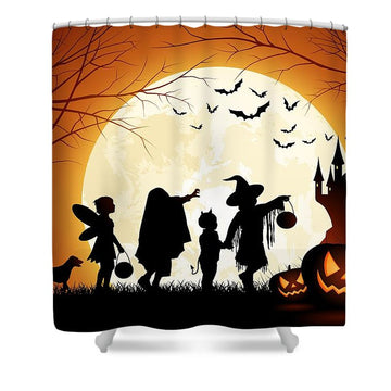 Halloween shower curtain