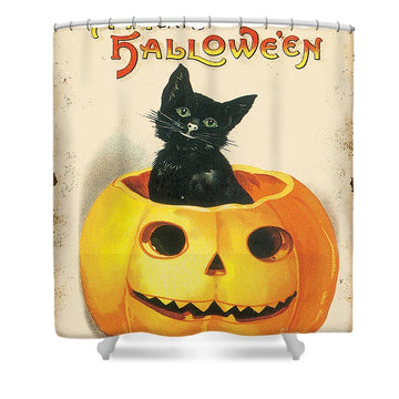 Halloween shower curtain