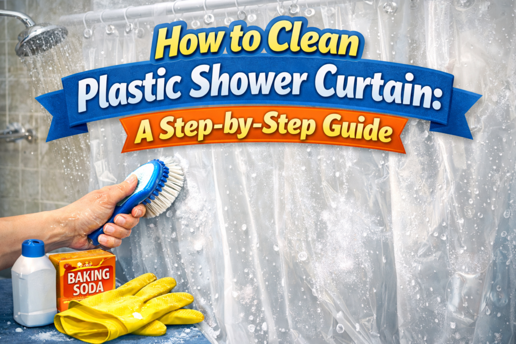 Cleaning a plastic shower curtain