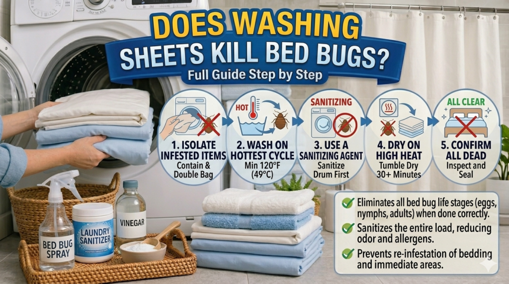 Does washing sheets kill bed bugs Full guide step by step