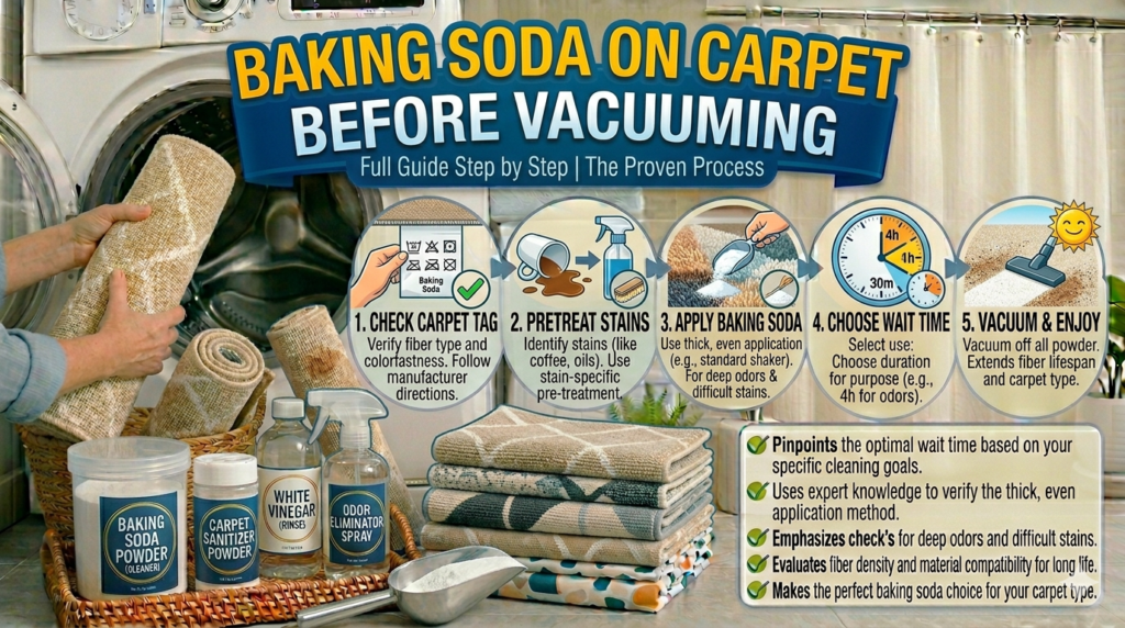 Baking soda on carpet before vacuuming Full guide step by step