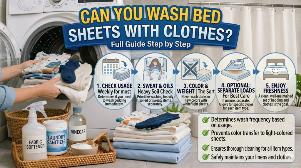 can you wash bed sheets with clothes Full guide step by step
