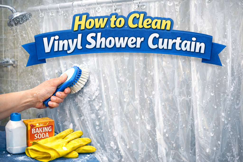 clean vinyl shower curtain