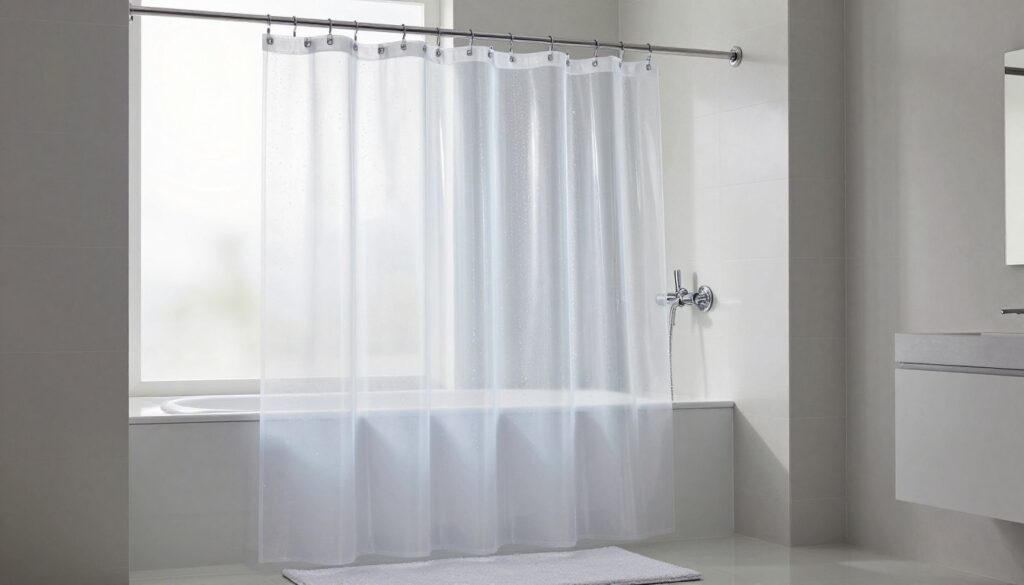 clear heavy duty shower curtain