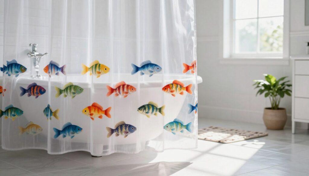clear shower curtain with fish clear shower curtain with fish
