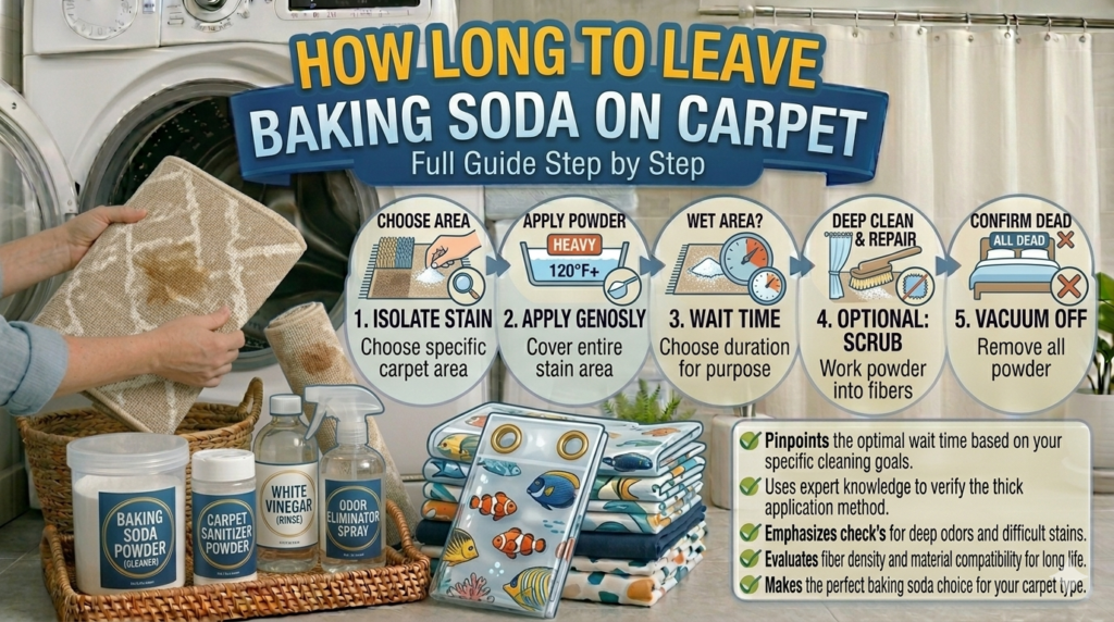how long to leave baking soda on carpet