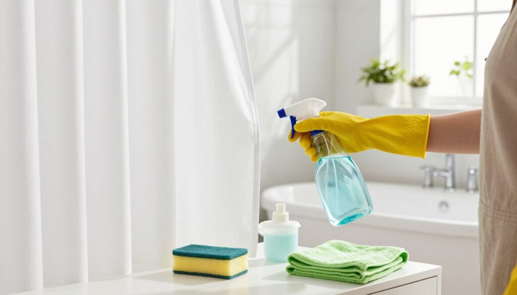 how to clean a fabric shower curtain liner