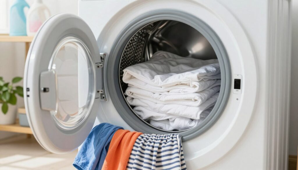 washing bed sheets with clothes