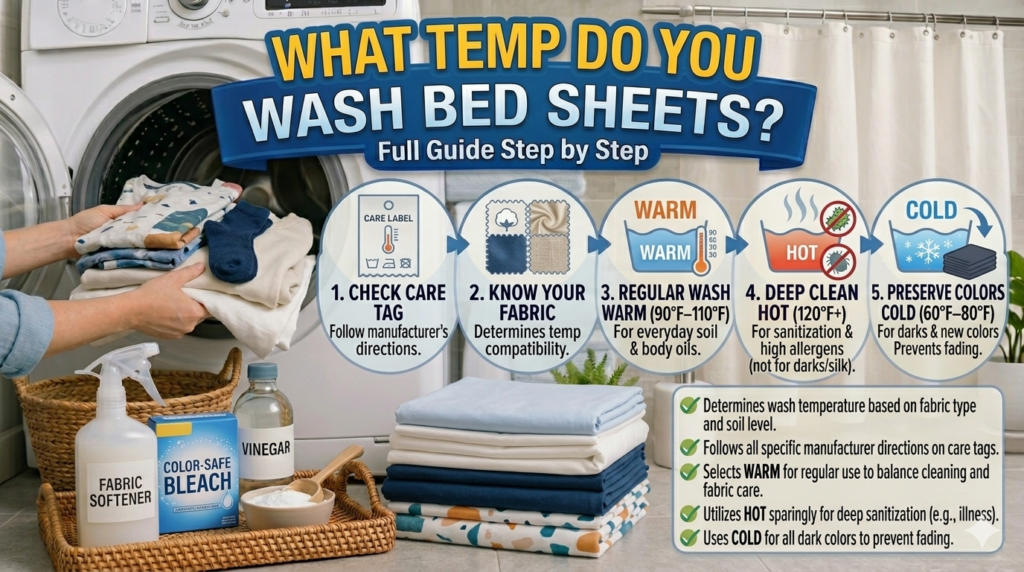 what temp do you wash bed sheets Full guide step by step